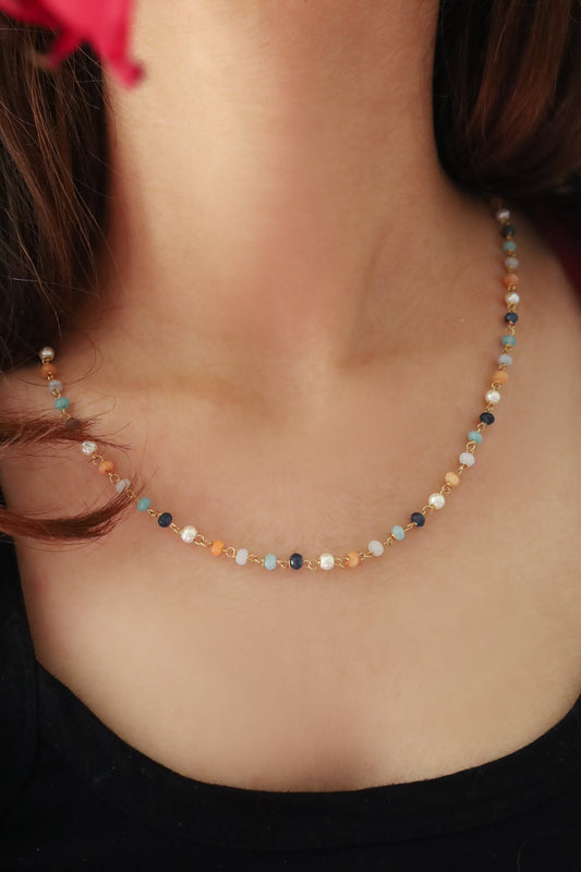Pearl & Stone Embellished Chain 
