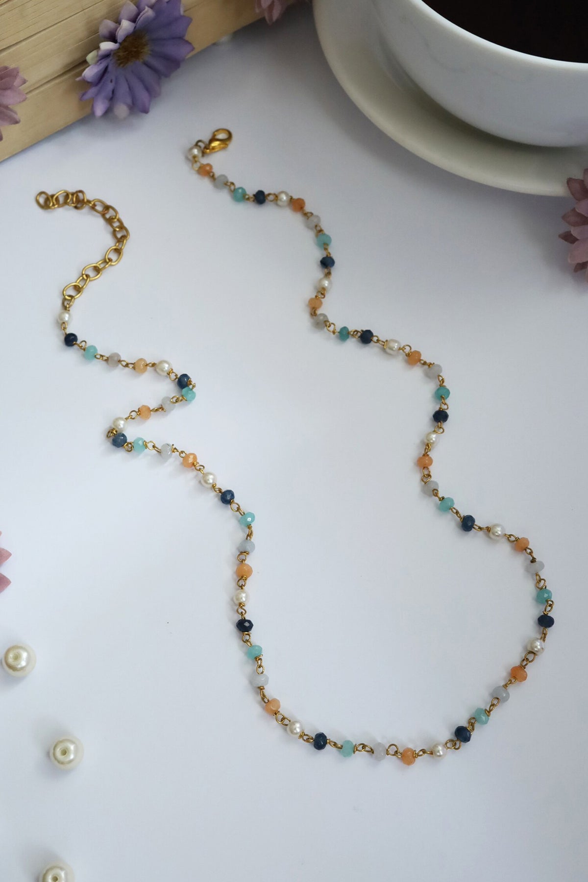 Pearl & Stone Embellished Chain 
