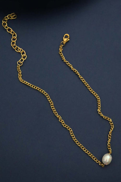 Pearl & Stone Embellished Chain 