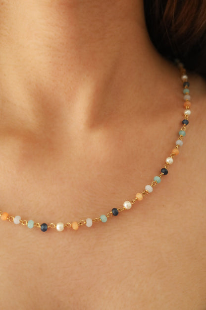 Pearl & Stone Embellished Chain 