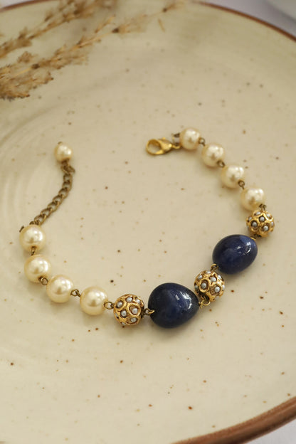 Stone & Pearl Embellished Bracelet 