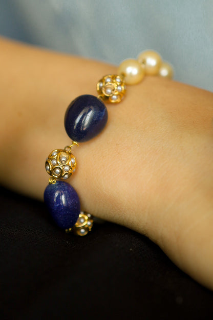 Stone & Pearl Embellished Bracelet 