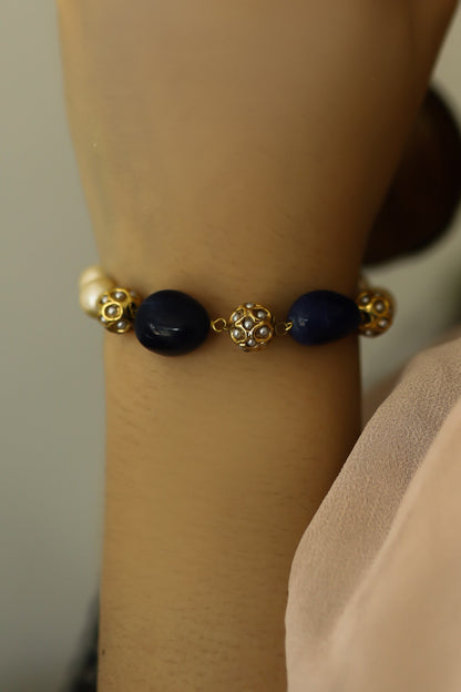 Stone & Pearl Embellished Bracelet 
