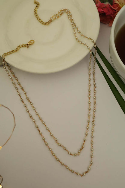 Pearl Embellished Layered Necklace 