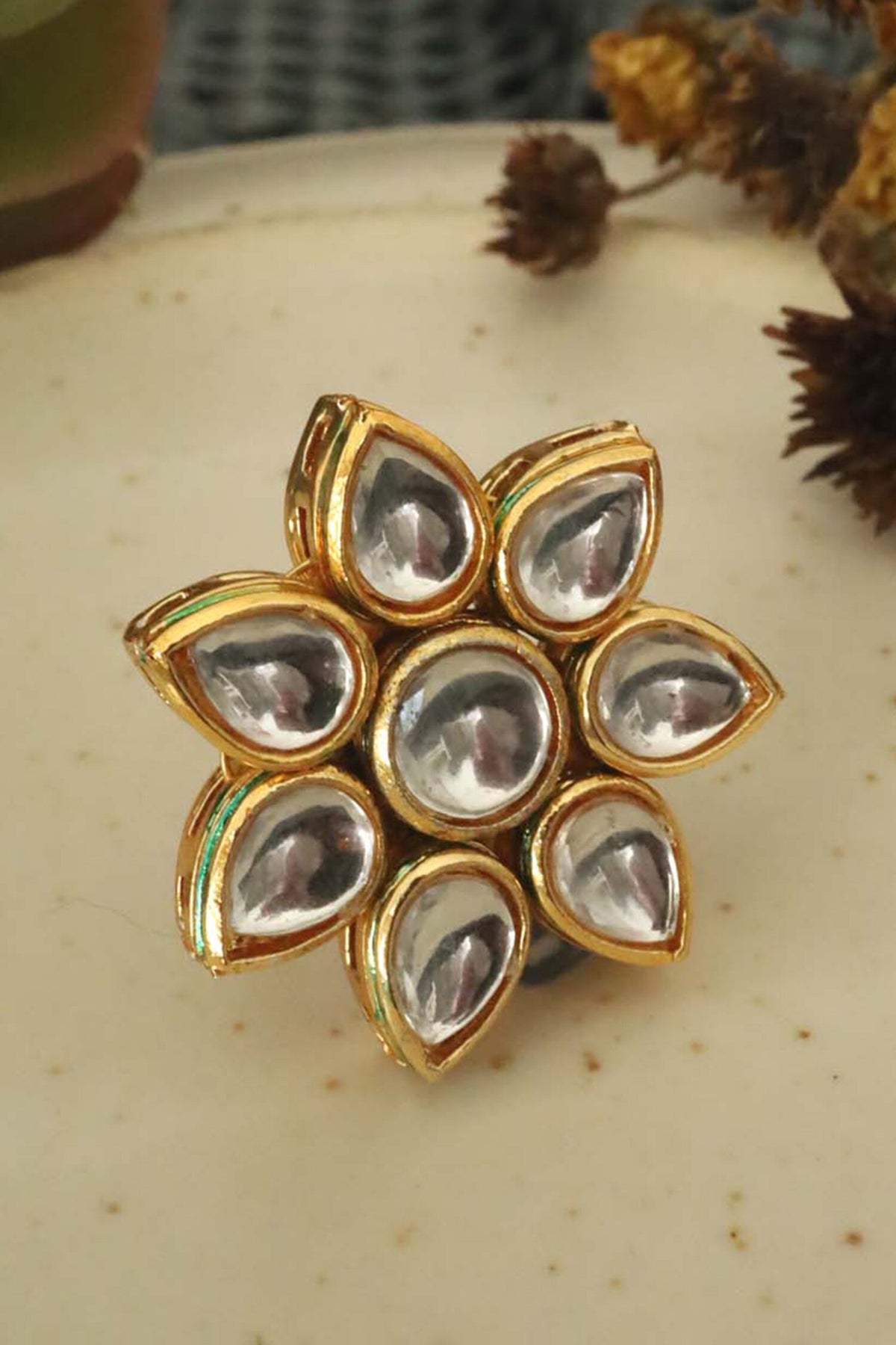 Kundan Embellished Ring 