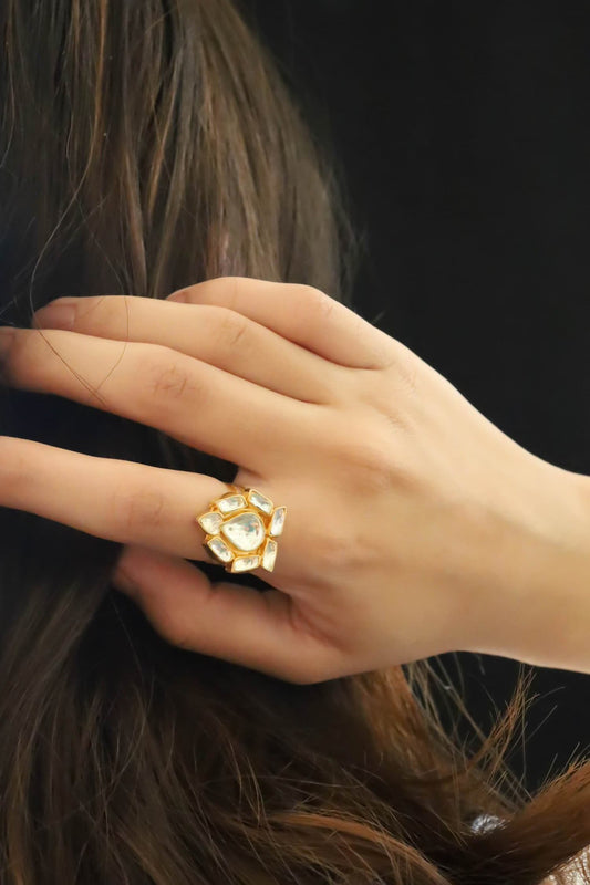 Floral Shaped Cutwork Ring 
