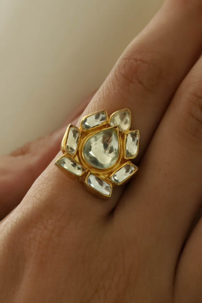 Floral Shaped Cutwork Ring 