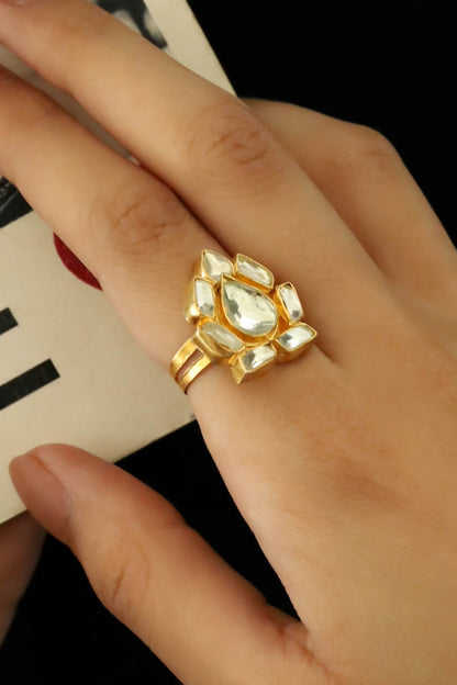Floral Shaped Cutwork Ring 