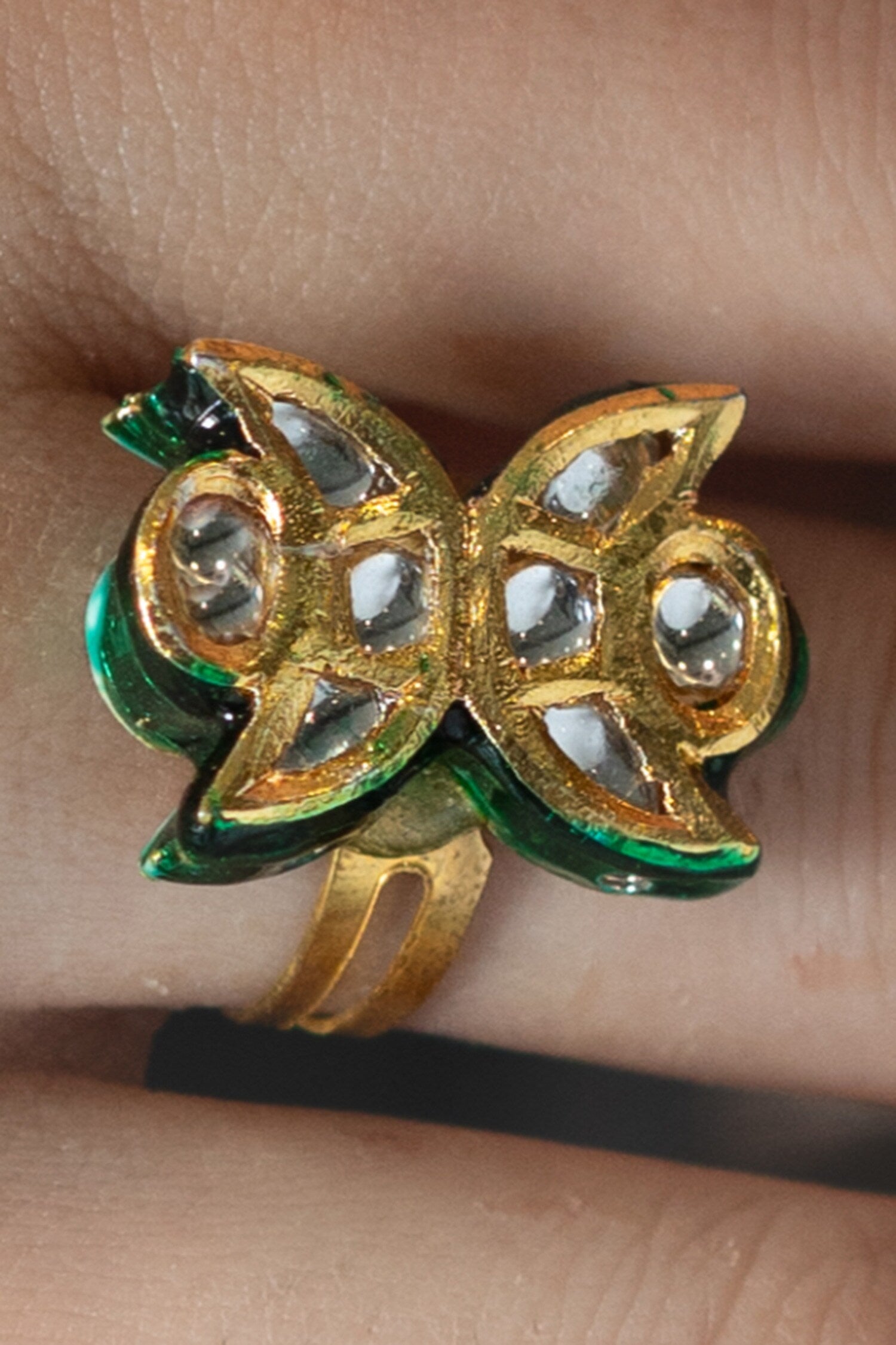 Kundan Stone Embellished Ring 