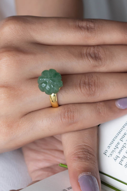 Fluorite Stone Studded Ring 