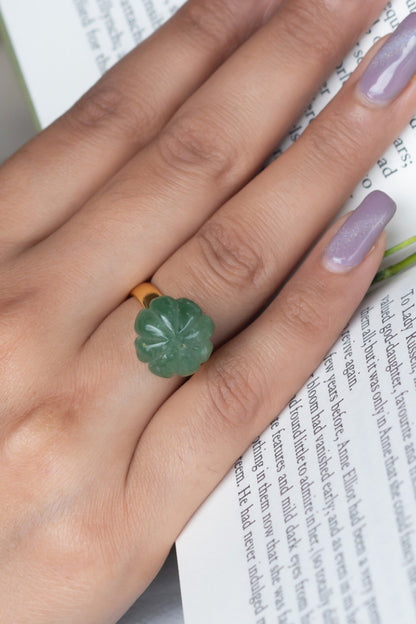 Fluorite Stone Studded Ring 