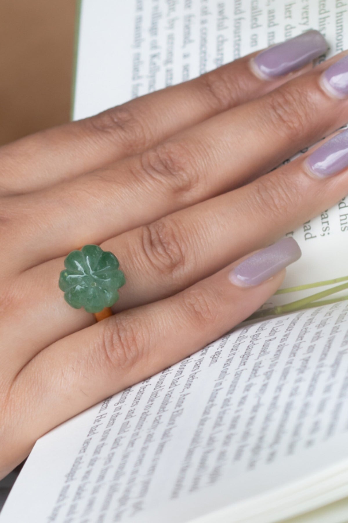 Fluorite Stone Studded Ring 