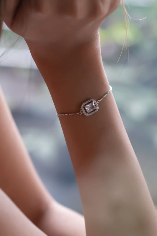 Faux Diamond Embellished Bracelet 