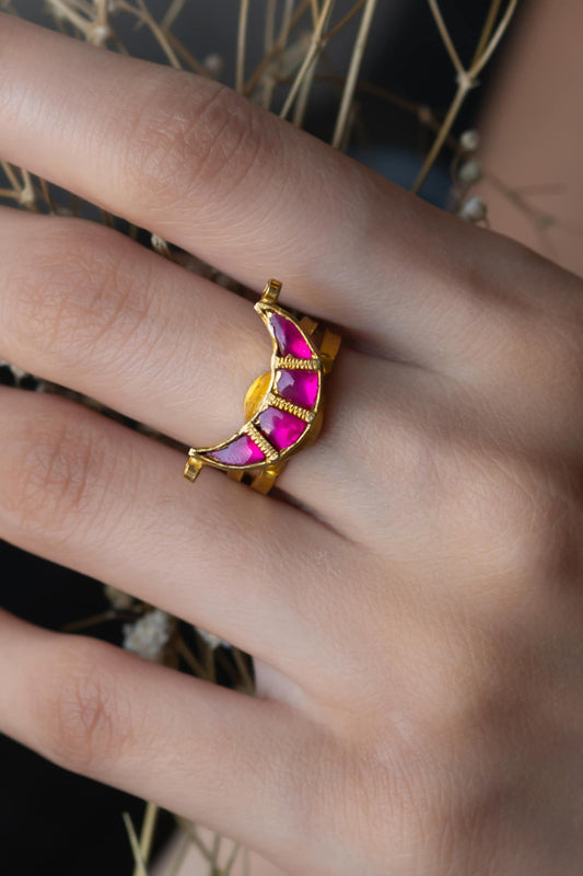 Half Crescent Shaped Ring 