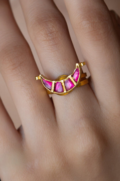 Half Crescent Shaped Ring 