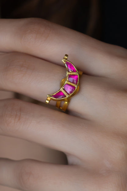 Half Crescent Shaped Ring 