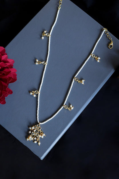 Kundan & Pearl Embellished Necklace 