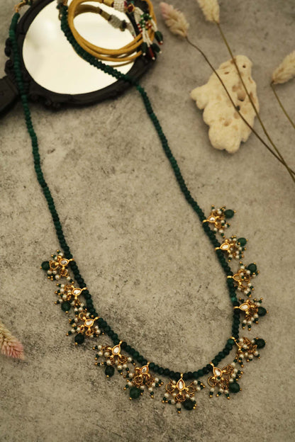 Onyx Stone Studded Necklace 