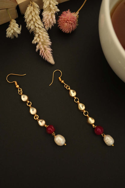Teardrop Kundan Embellished Danglers 