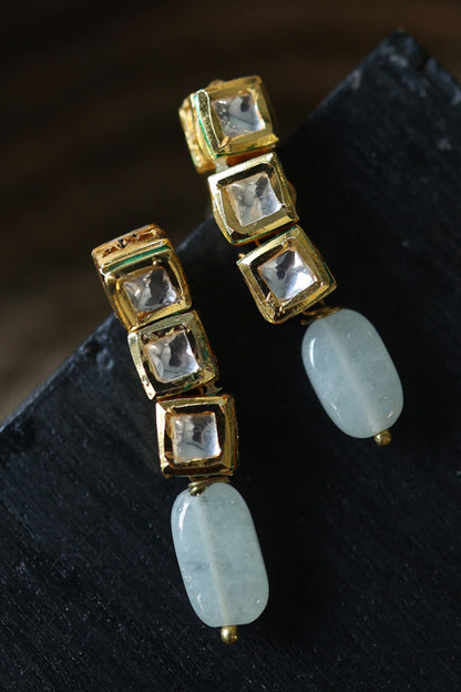 Quad Vine Kundan Embellished Drop Earrings 