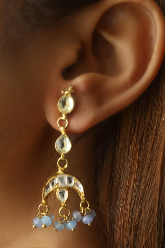 Chand Bahar Kundan Danglers 
