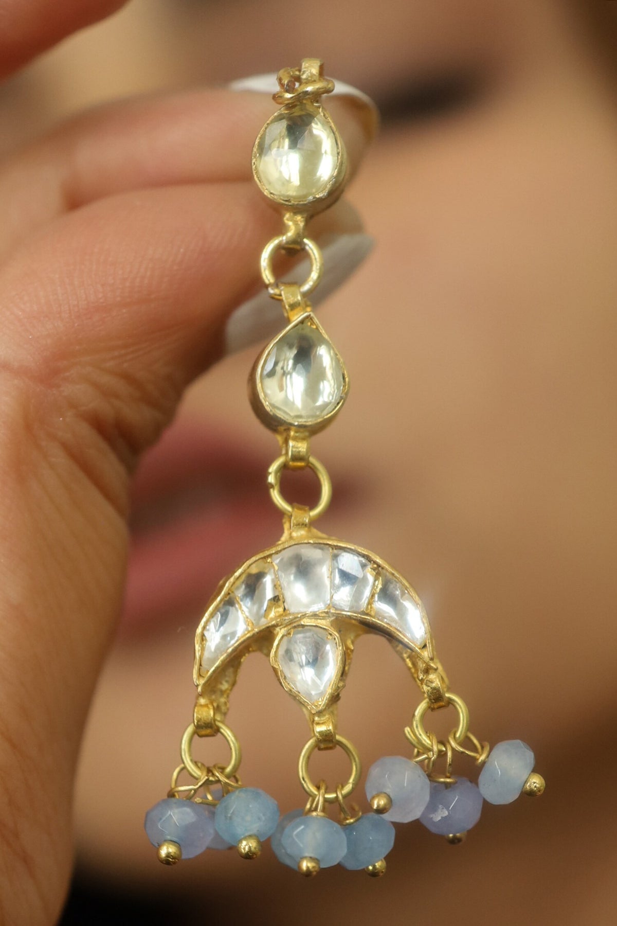 Chand Bahar Kundan Danglers 