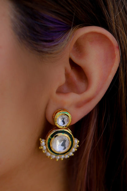 Kundan Dewdrop Earrings 