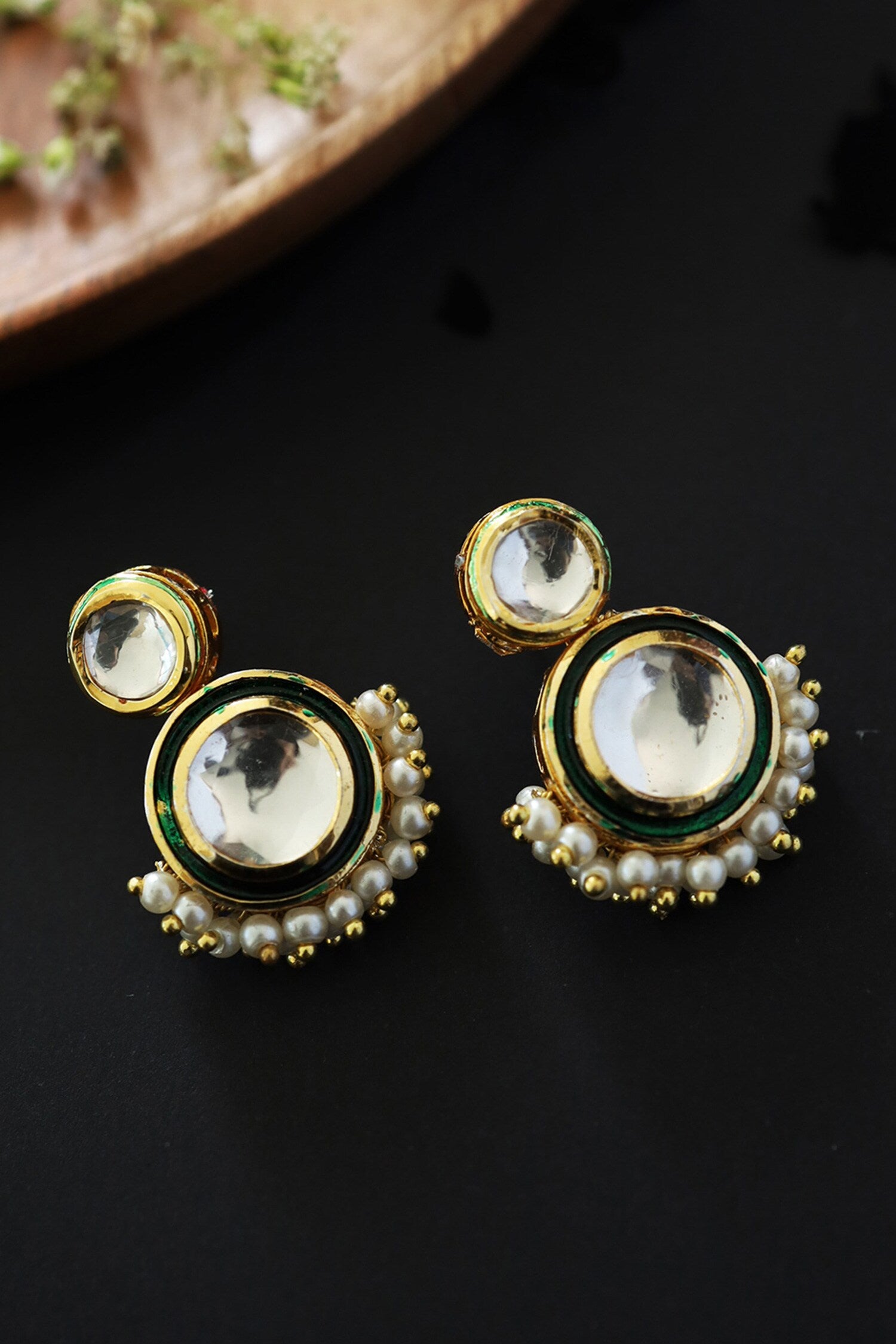 Kundan Dewdrop Earrings 