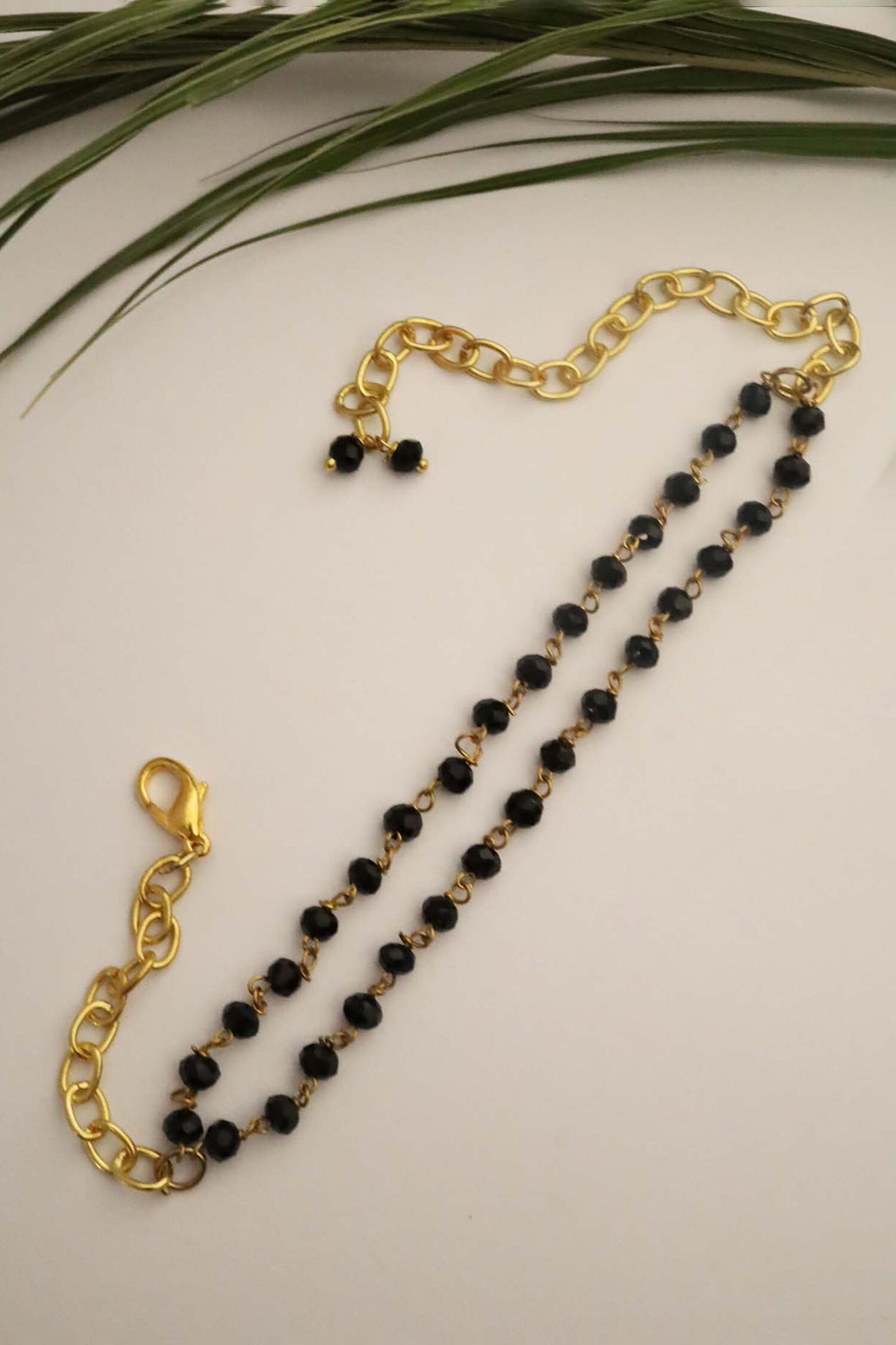 Onyx Embellished Double Layered Bracelet 