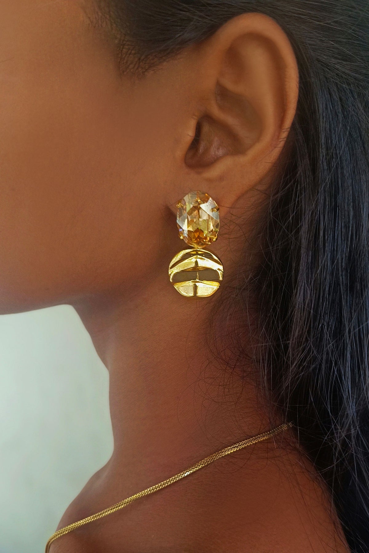 Crystal Embellished Earrings 