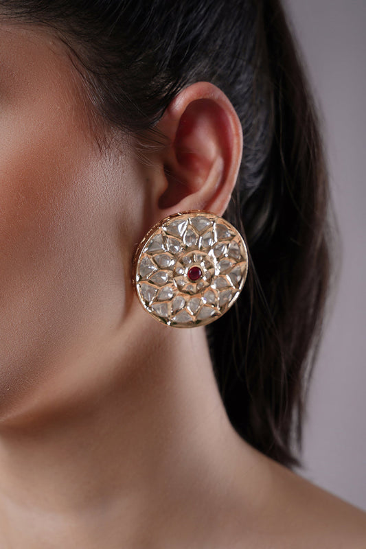 Le Aviva Kundan Embellished Studs 