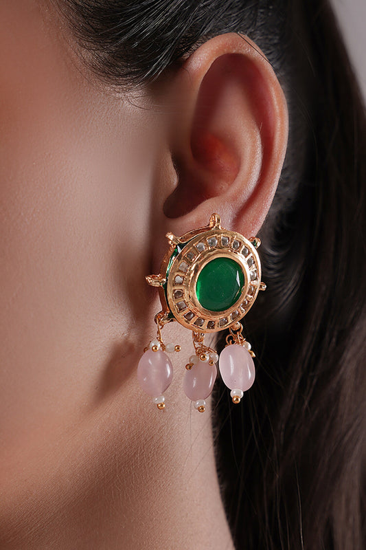 Le Raina Kundan Studded Earrings 