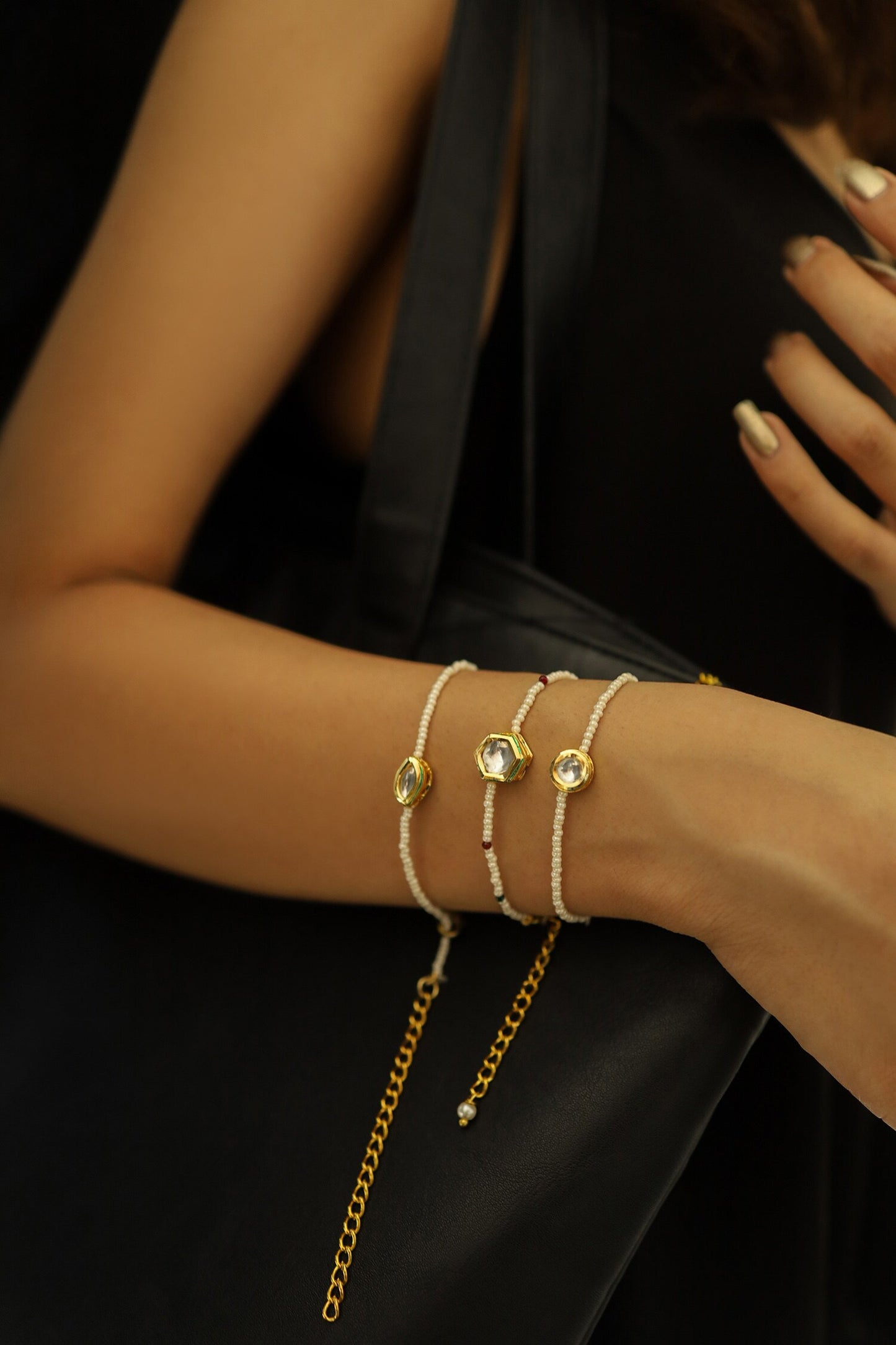 Pearl Embellished Bracelet - Single Pc 