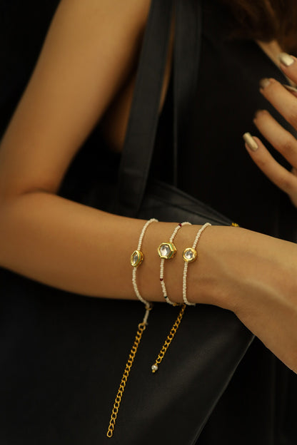 Pearl Embellished Bracelet - Single Pc 