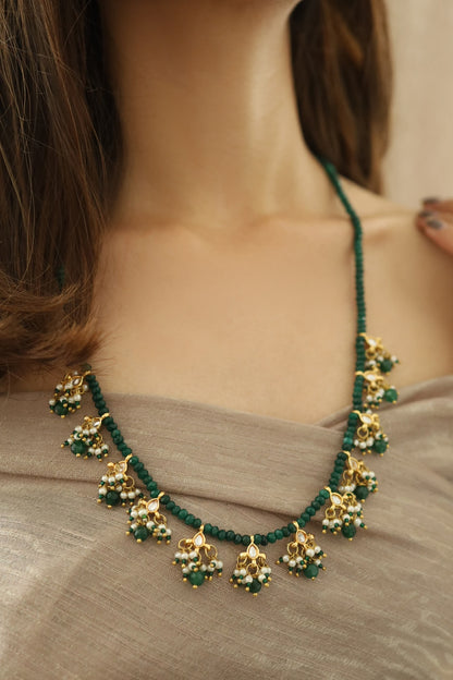 Onyx Stone Studded Necklace 