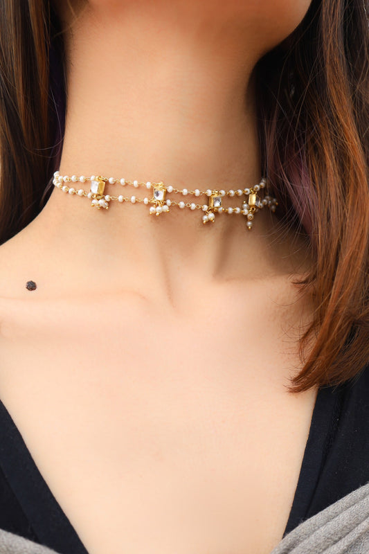 Kundan Pearl Choker 
