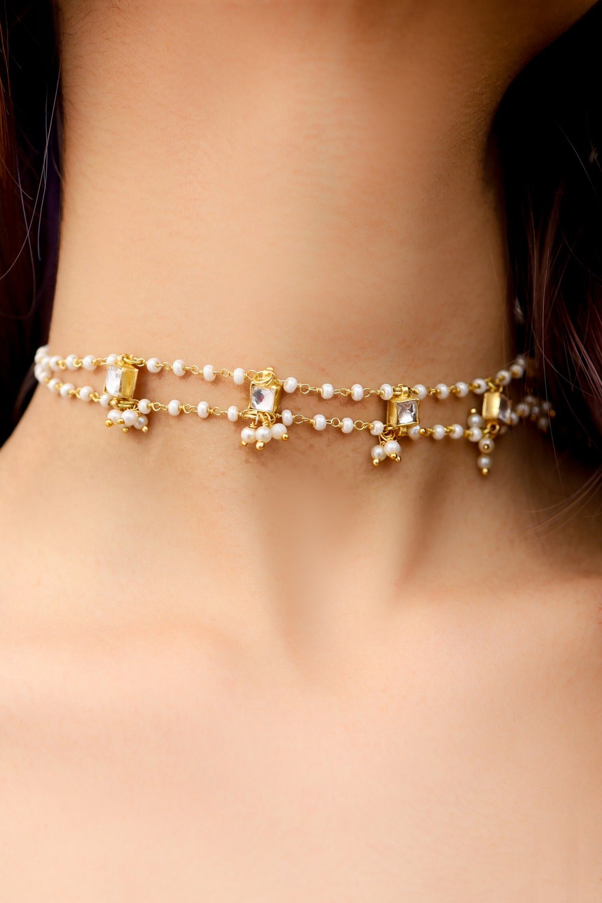 Kundan Pearl Choker 