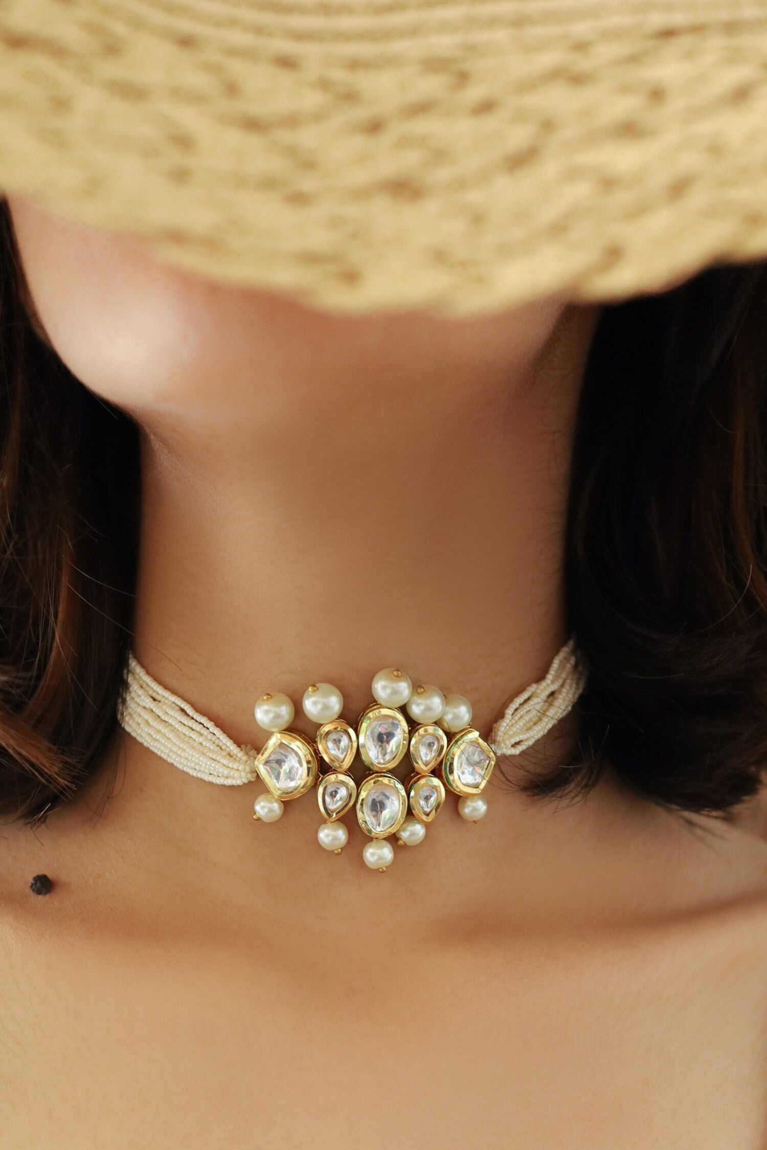 Kundan Pearl Multi-Chain Choker 