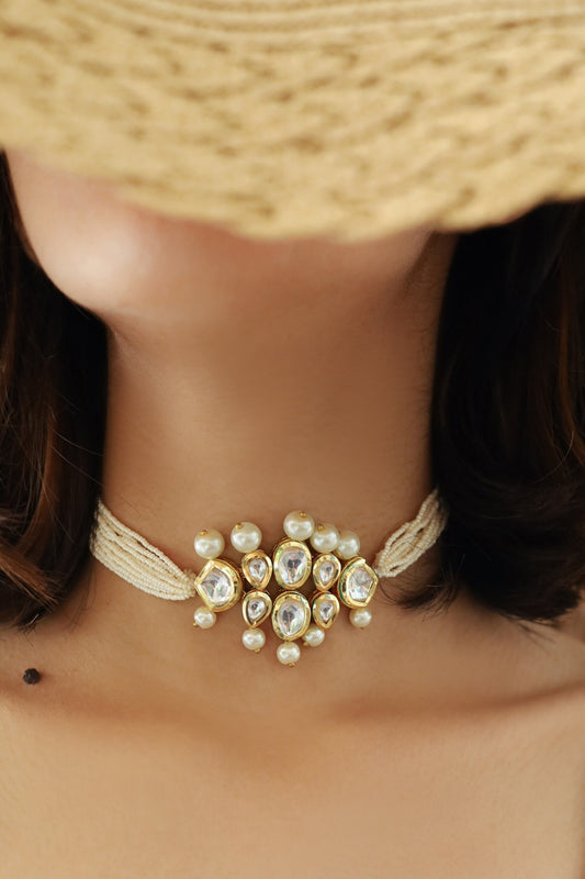 Kundan Pearl Multi-Chain Choker 