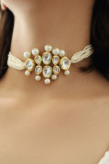 Kundan Pearl Multi-Chain Choker 
