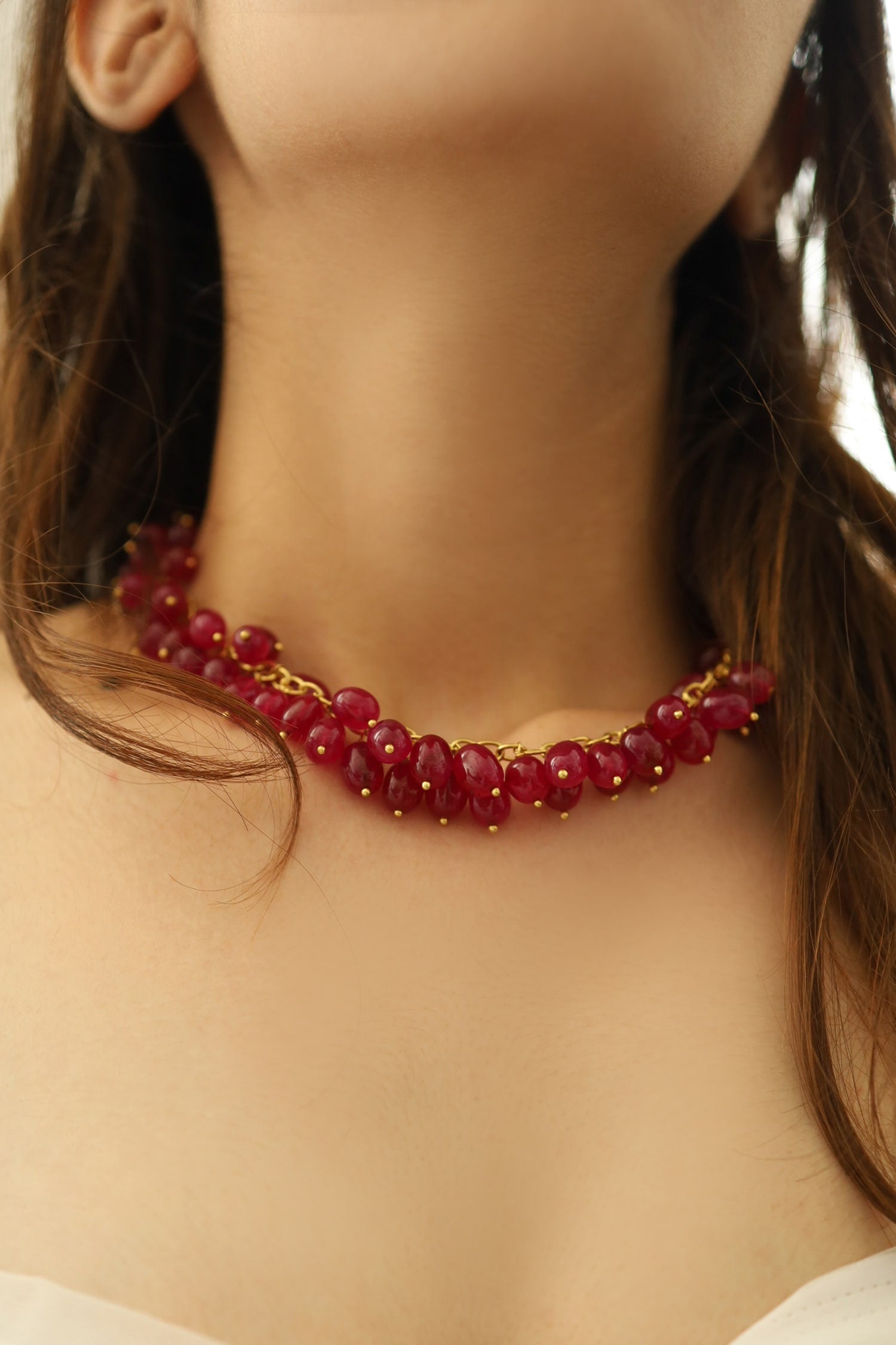 Stone Tassel Necklace 