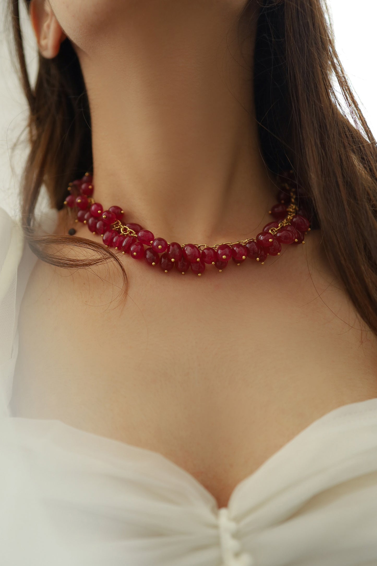 Stone Tassel Necklace 