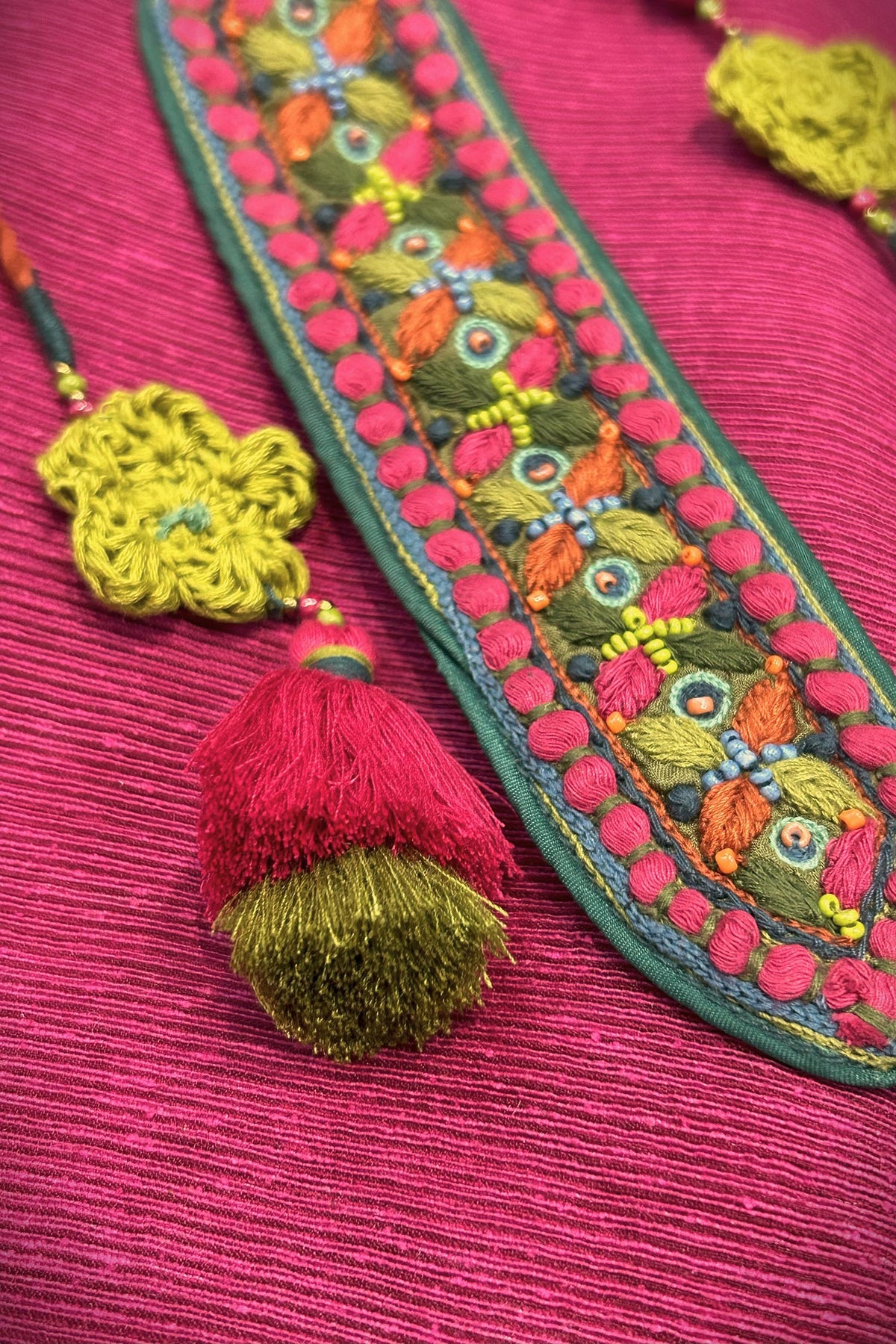 Zuri Aari Bloom Embroidered Choker 