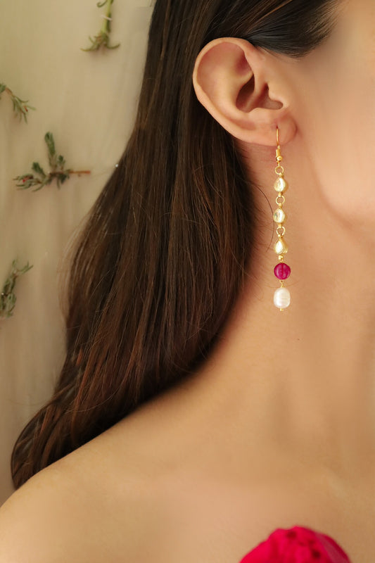 Teardrop Kundan Embellished Danglers 