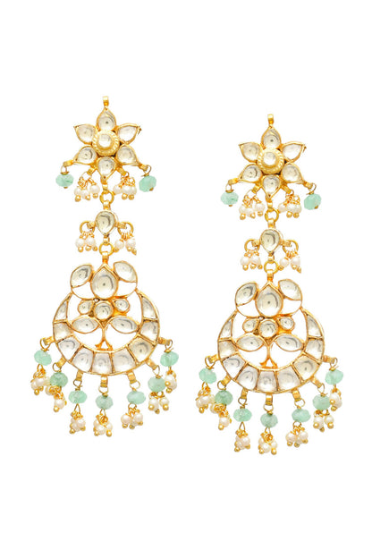 Amodini Floral Carved Earrings 