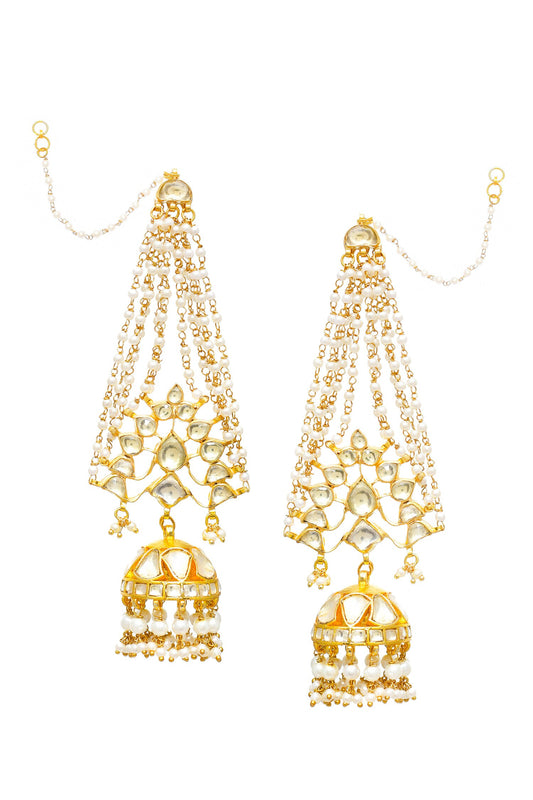 Suryamani Layered Embellished Jhumkas 
