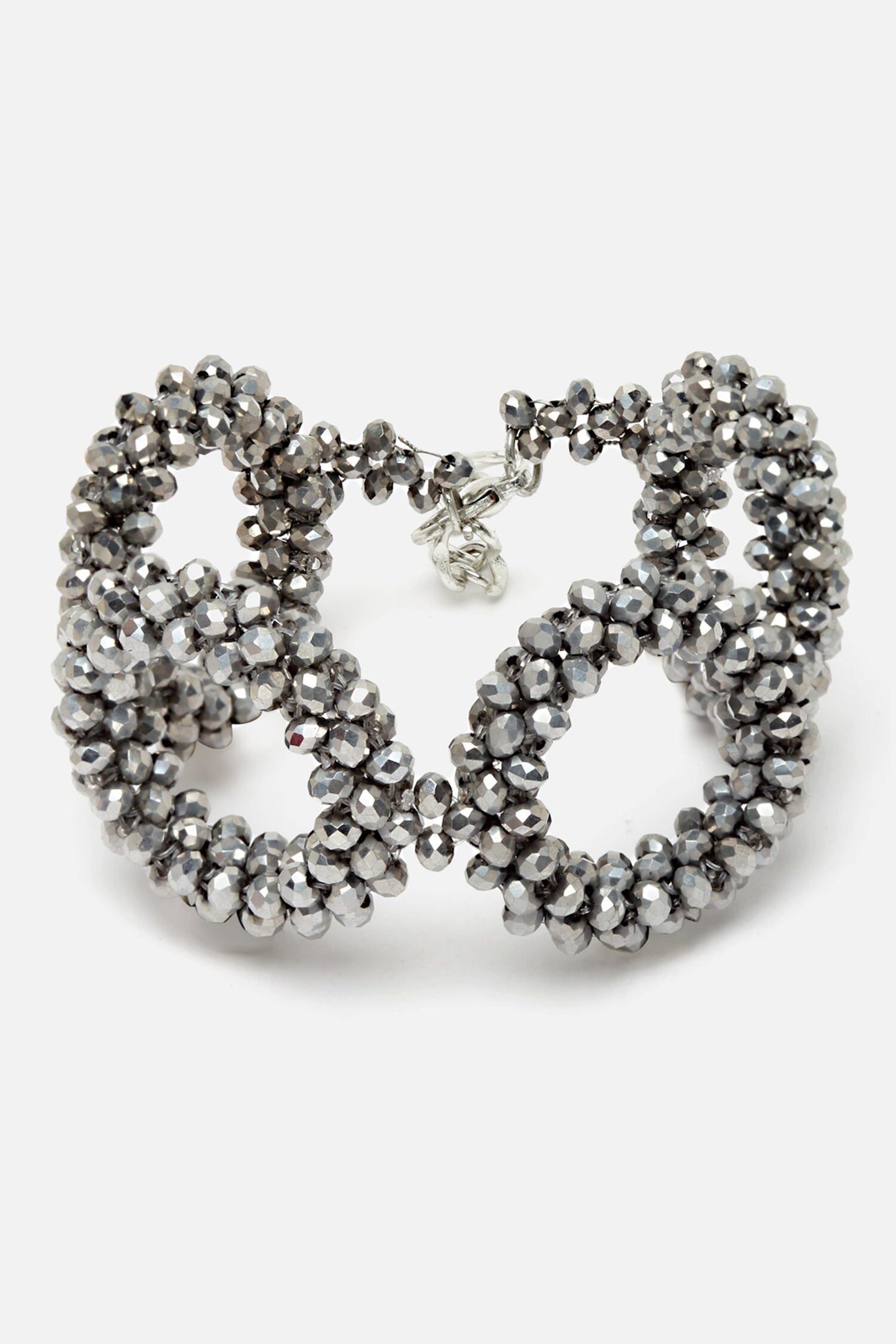 Crystal Bead Embellished Loop Bracelet 