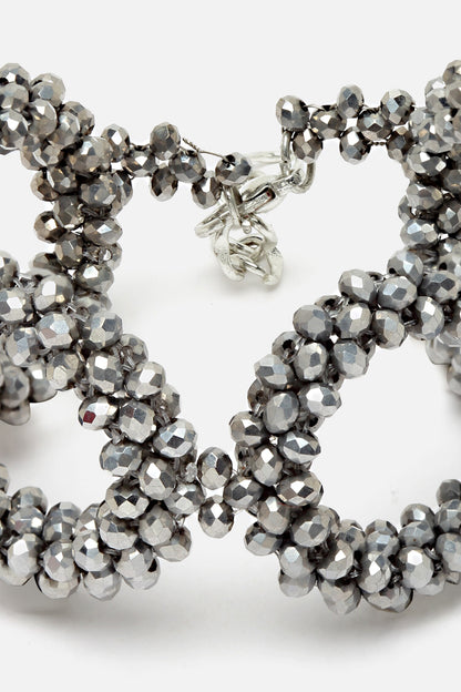 Crystal Bead Embellished Loop Bracelet 