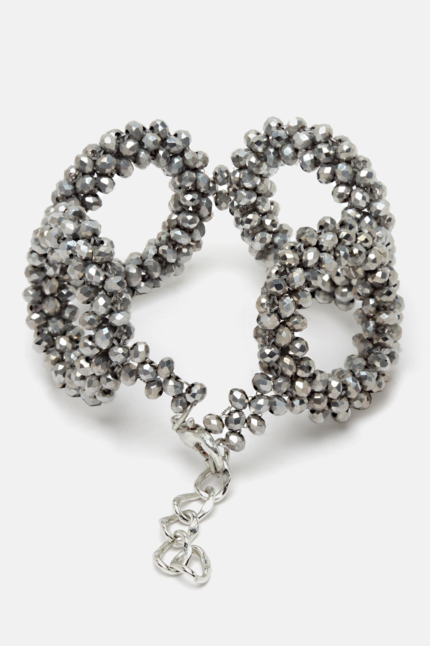 Crystal Bead Embellished Loop Bracelet 