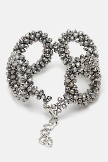 Crystal Bead Embellished Loop Bracelet 